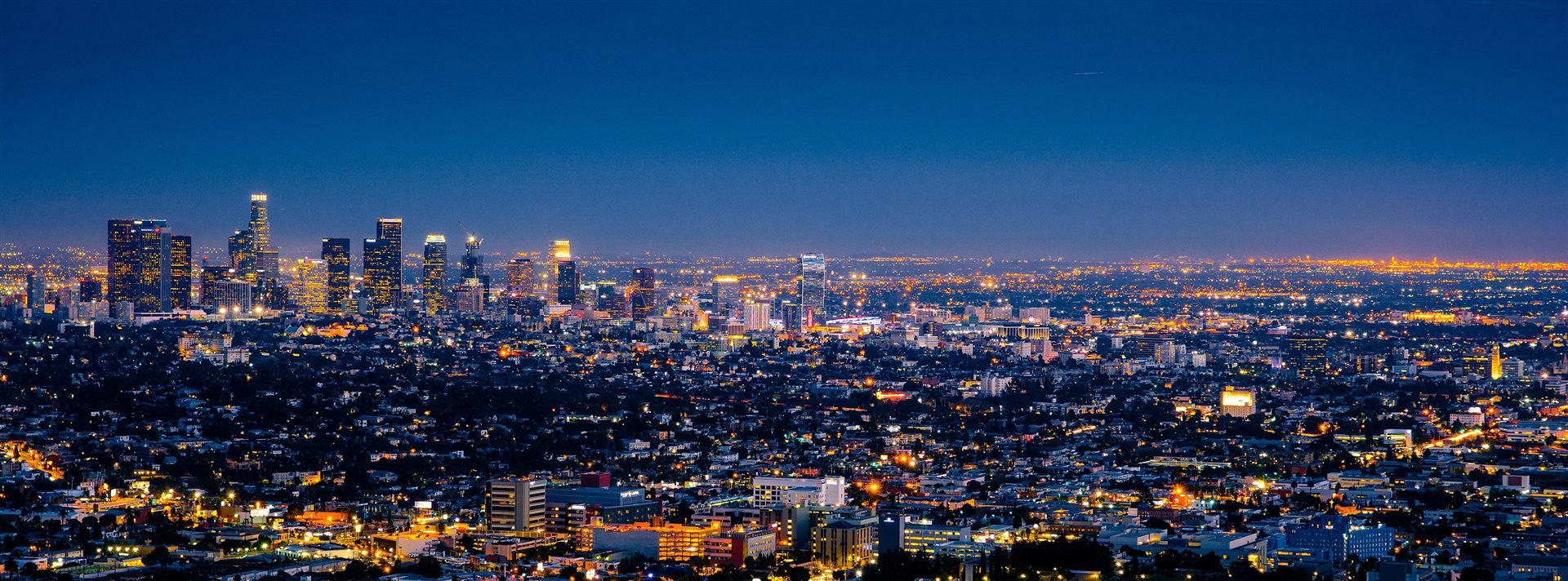 Los Angeles skyline at night